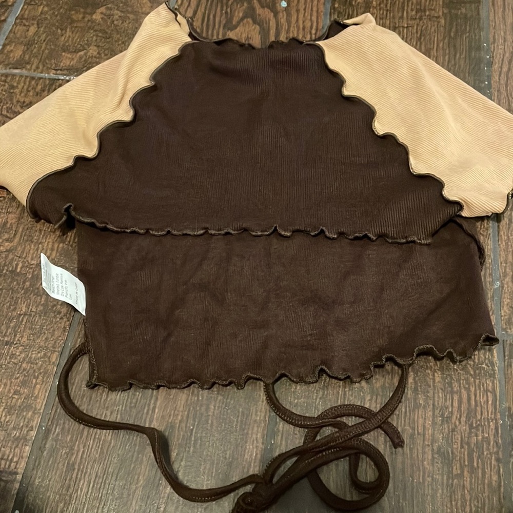 Brown/tan Shein top